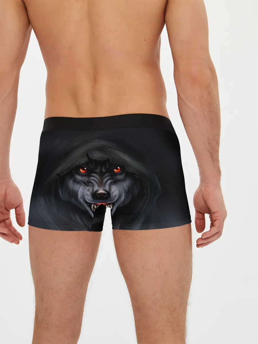 Мужские трусы боксеры / СЕРЫЙ ВОЛК 3D