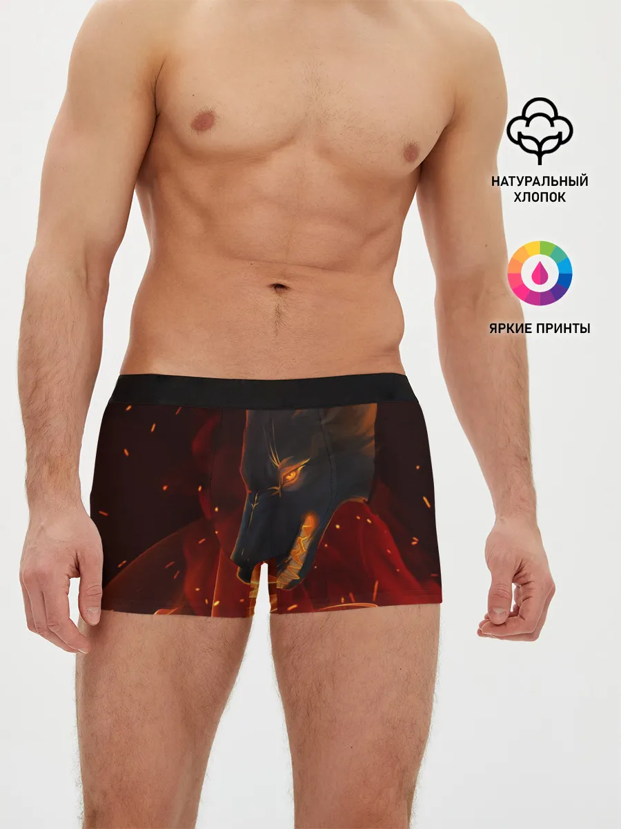 Мужские трусы боксеры / ОГНЕНЫЙ ВОЛК, 3d