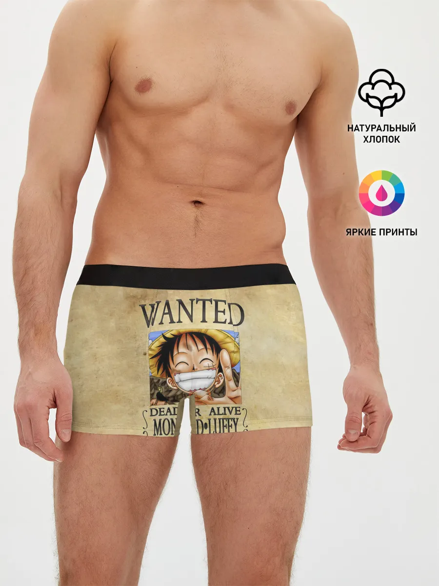 Мужские трусы боксеры / Манки Д. Луффи в розыске One Piece