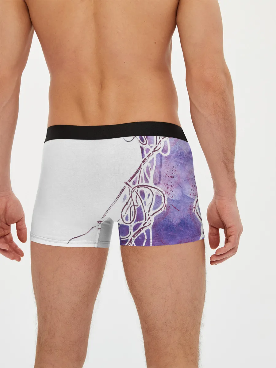 Мужские трусы боксеры / Фиолетовые нити