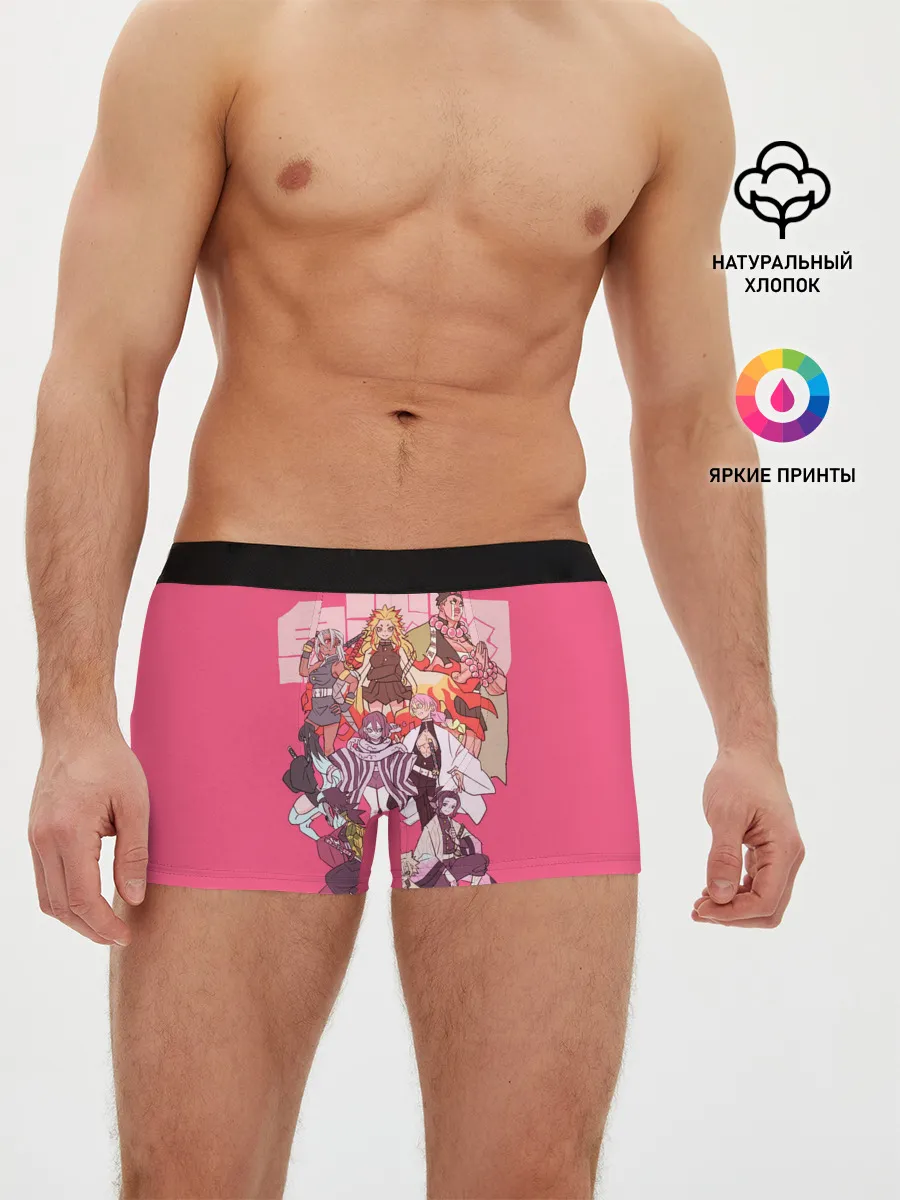 Мужские трусы боксеры / Slayers on pink