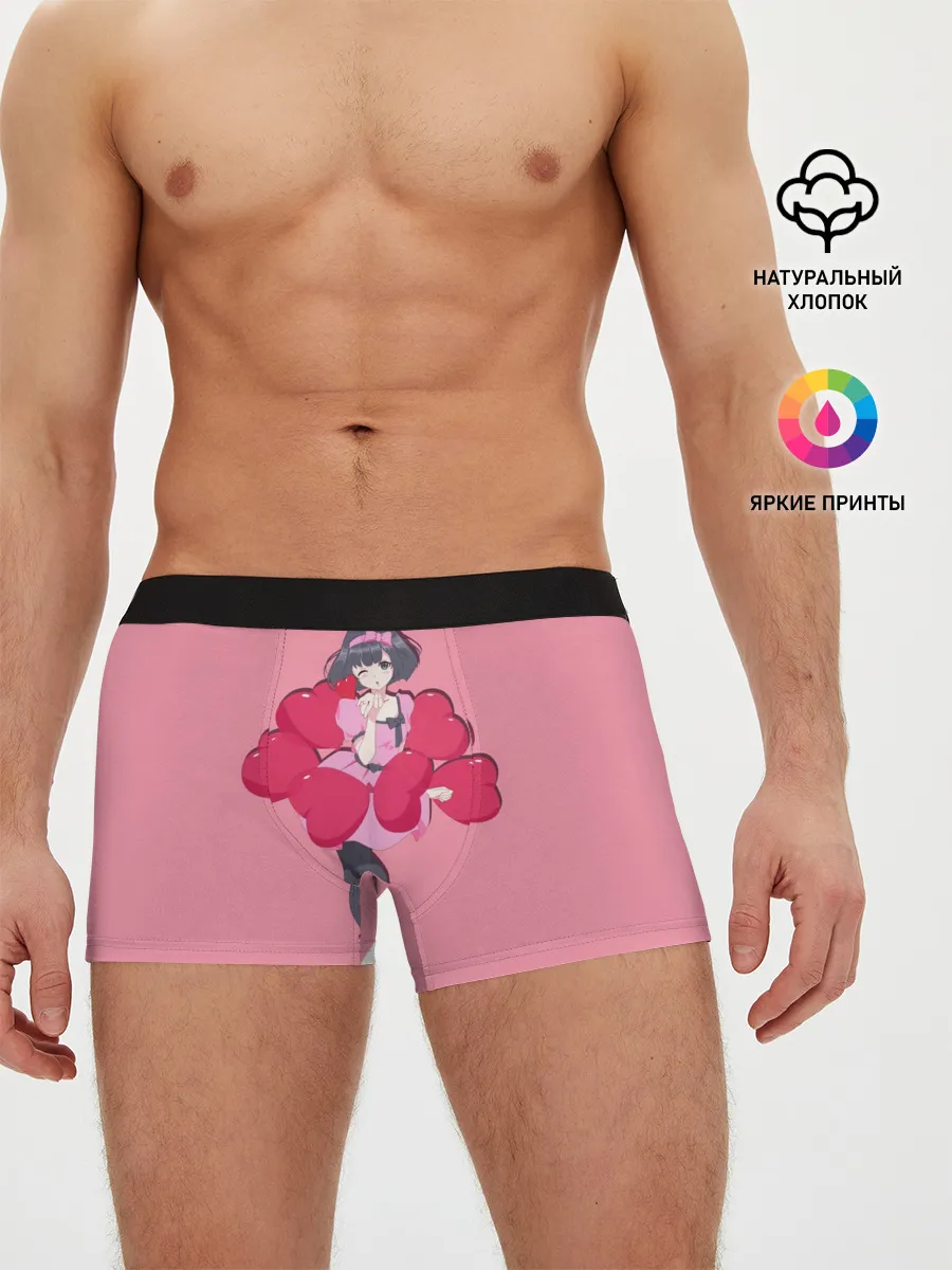 Мужские трусы боксеры / Аниме. Девушка. Любовь