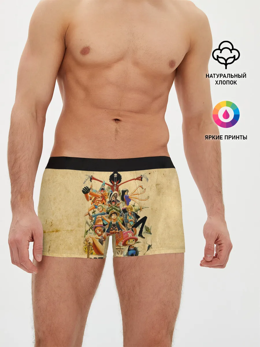 Мужские трусы боксеры / One Piece пираты Соломенной Шляпы