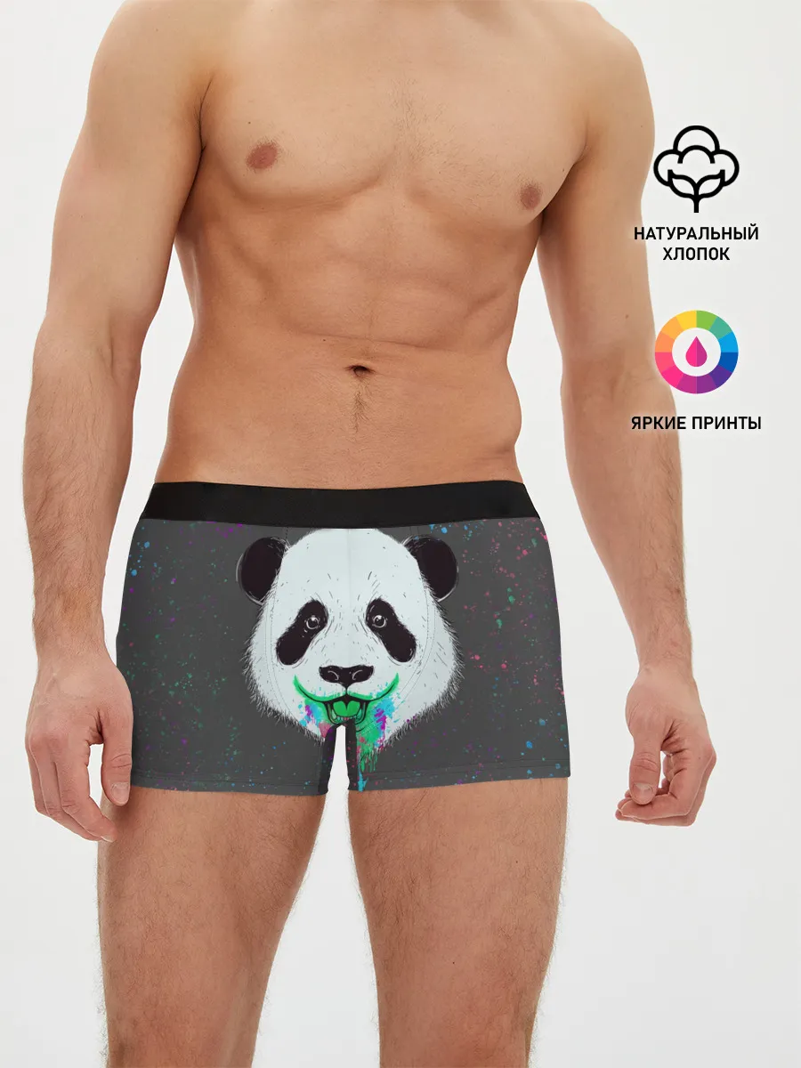 Мужские трусы боксеры / Панда Краски Брызги
