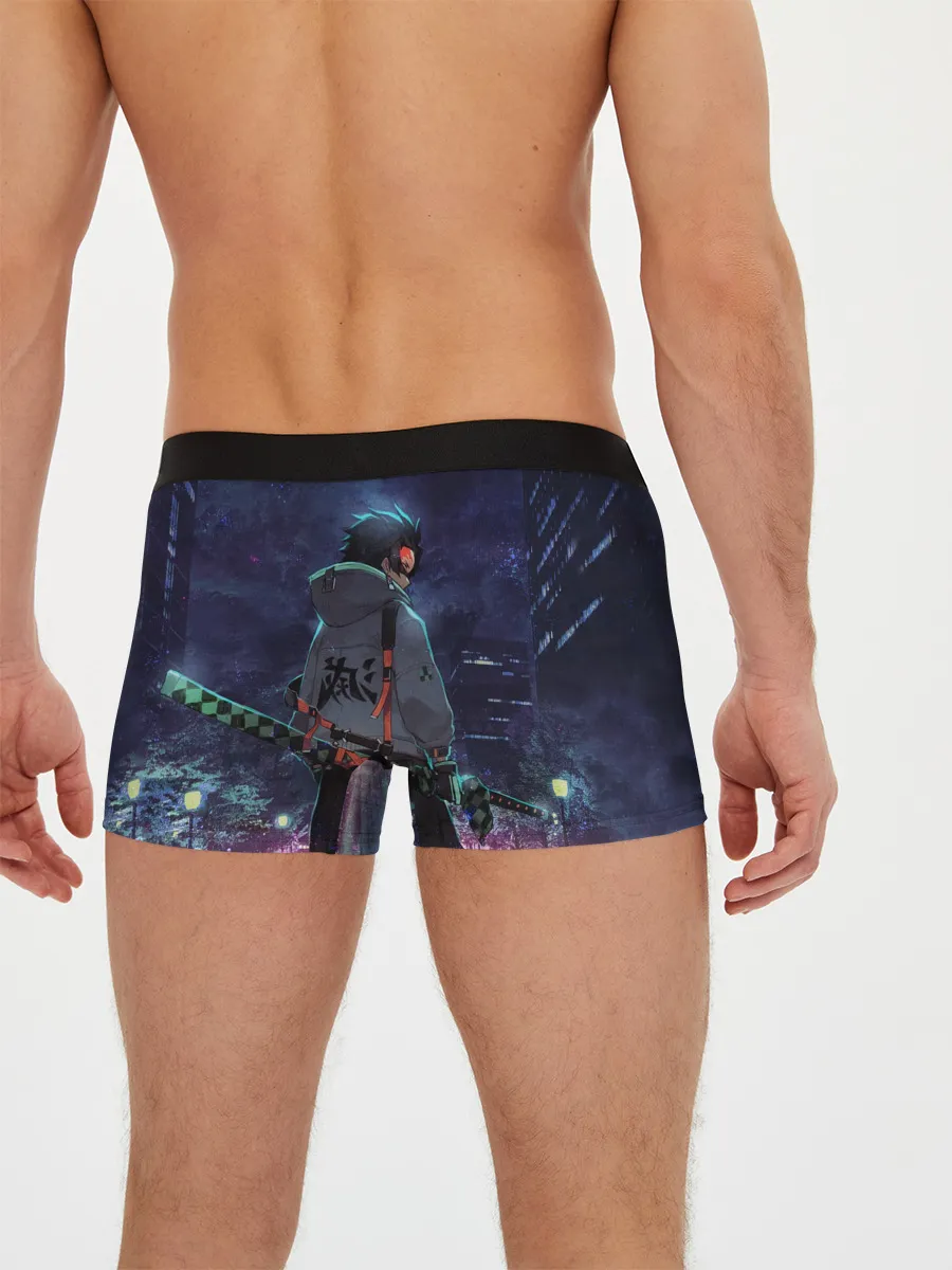 Мужские трусы боксеры / Танджиро в ночном городе