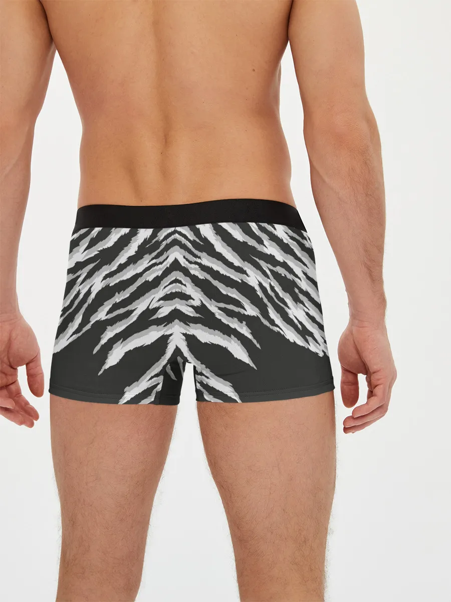 Мужские трусы боксеры / Белая шкура тигра