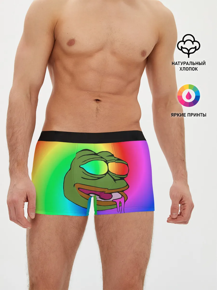Мужские трусы боксеры / Pepe rainbow