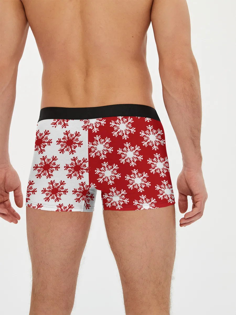Мужские трусы боксеры / Новогодние Снежинки 2022
