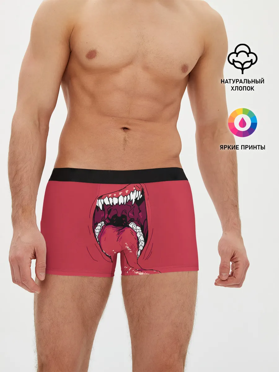 Мужские трусы боксеры / Пасть красного хищника
