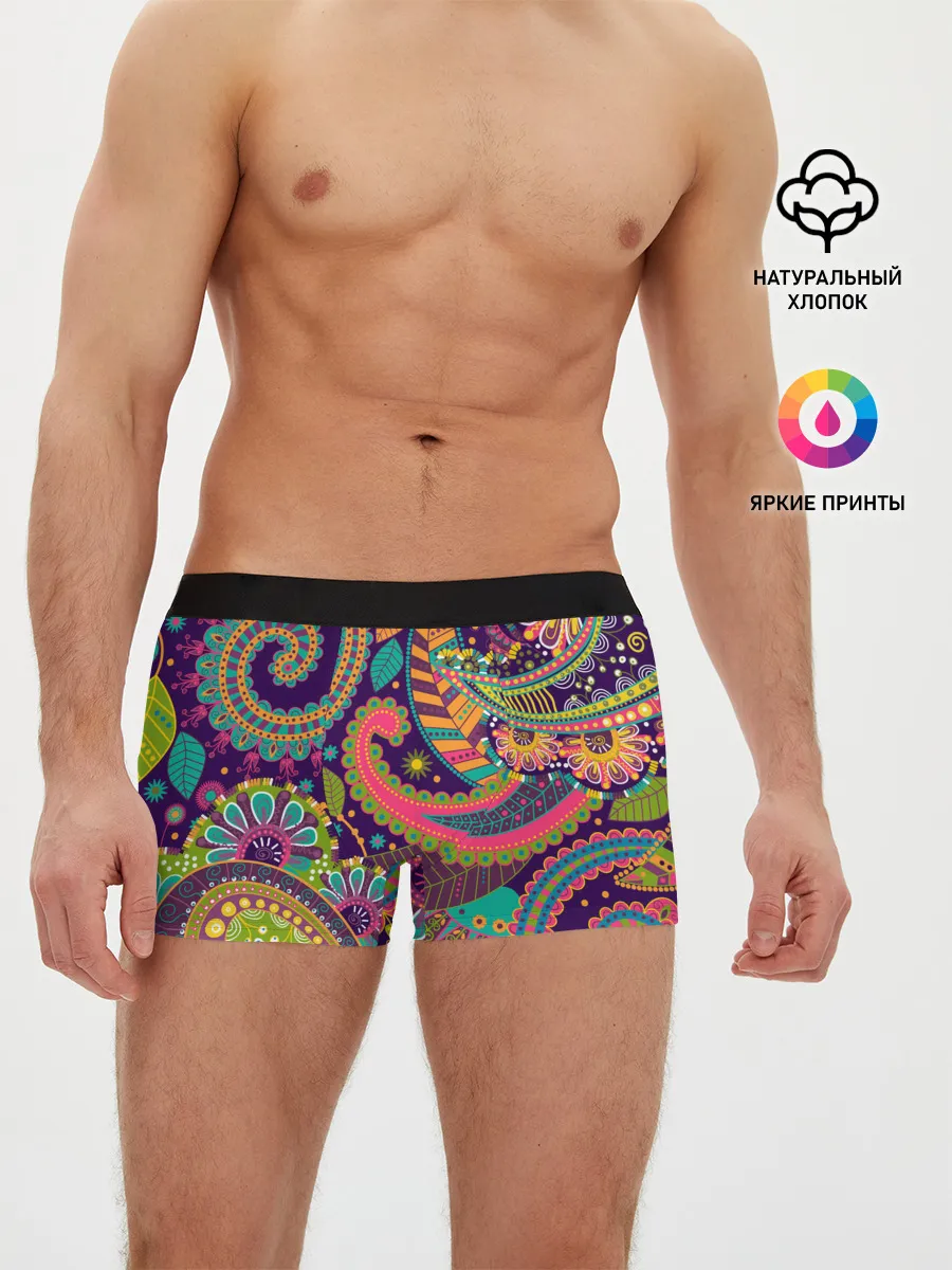 Мужские трусы боксеры / Яркий красочный узор