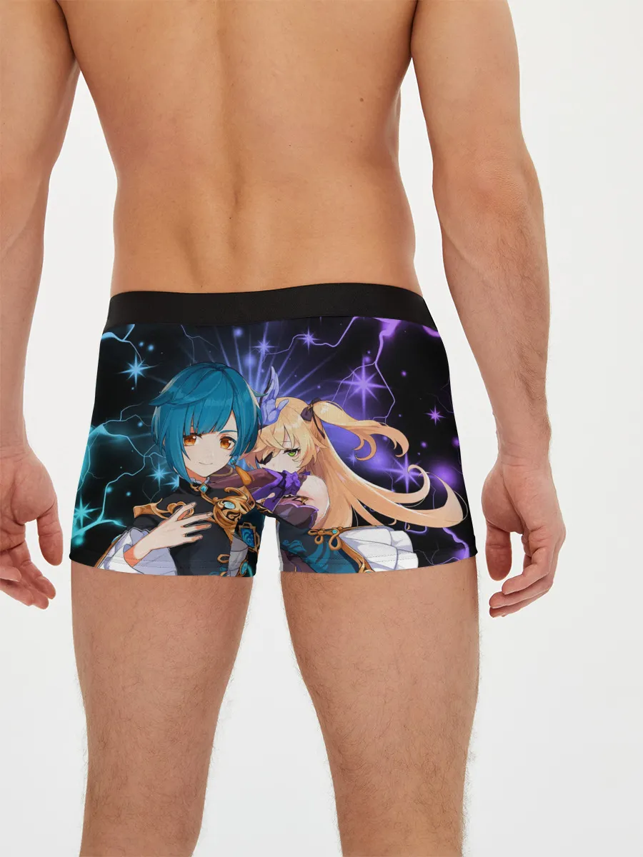 Мужские трусы боксеры / Фишль и Син Цю, Genshin Impact