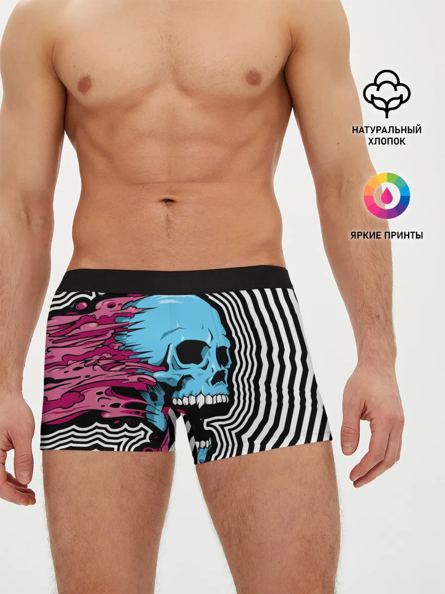 Мужские трусы боксеры / Летящий череп