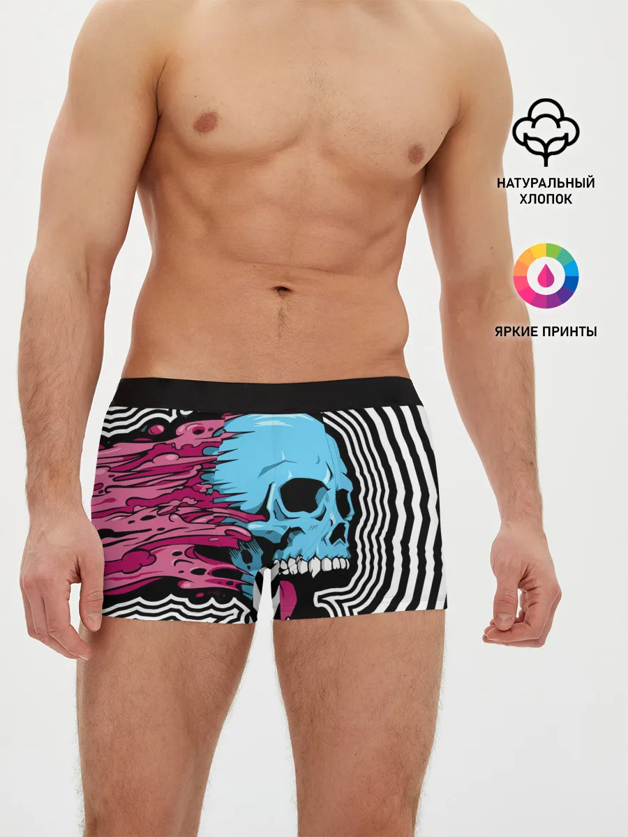 Мужские трусы боксеры / Летящий череп
