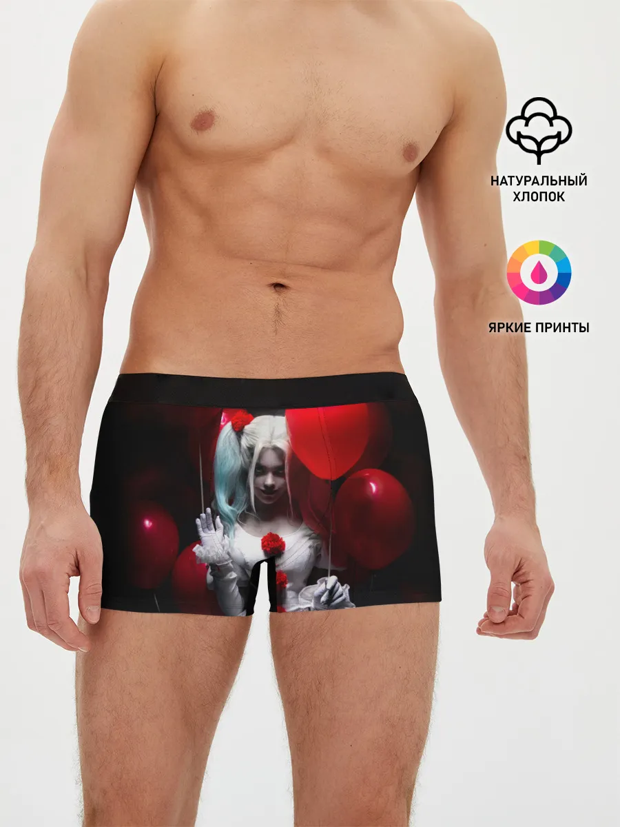 Мужские трусы боксеры / Плохая девочка с красными шарами