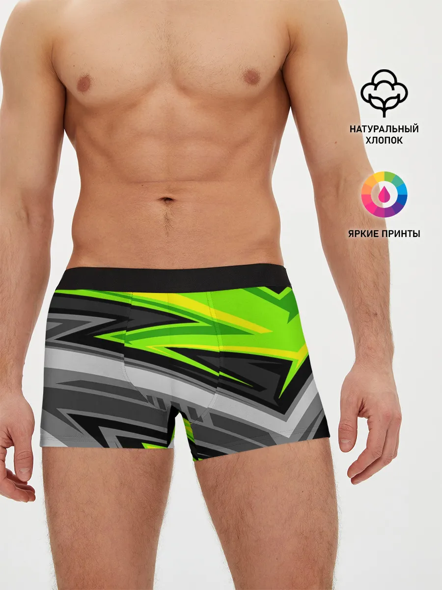 Мужские трусы боксеры / Зеленые линии