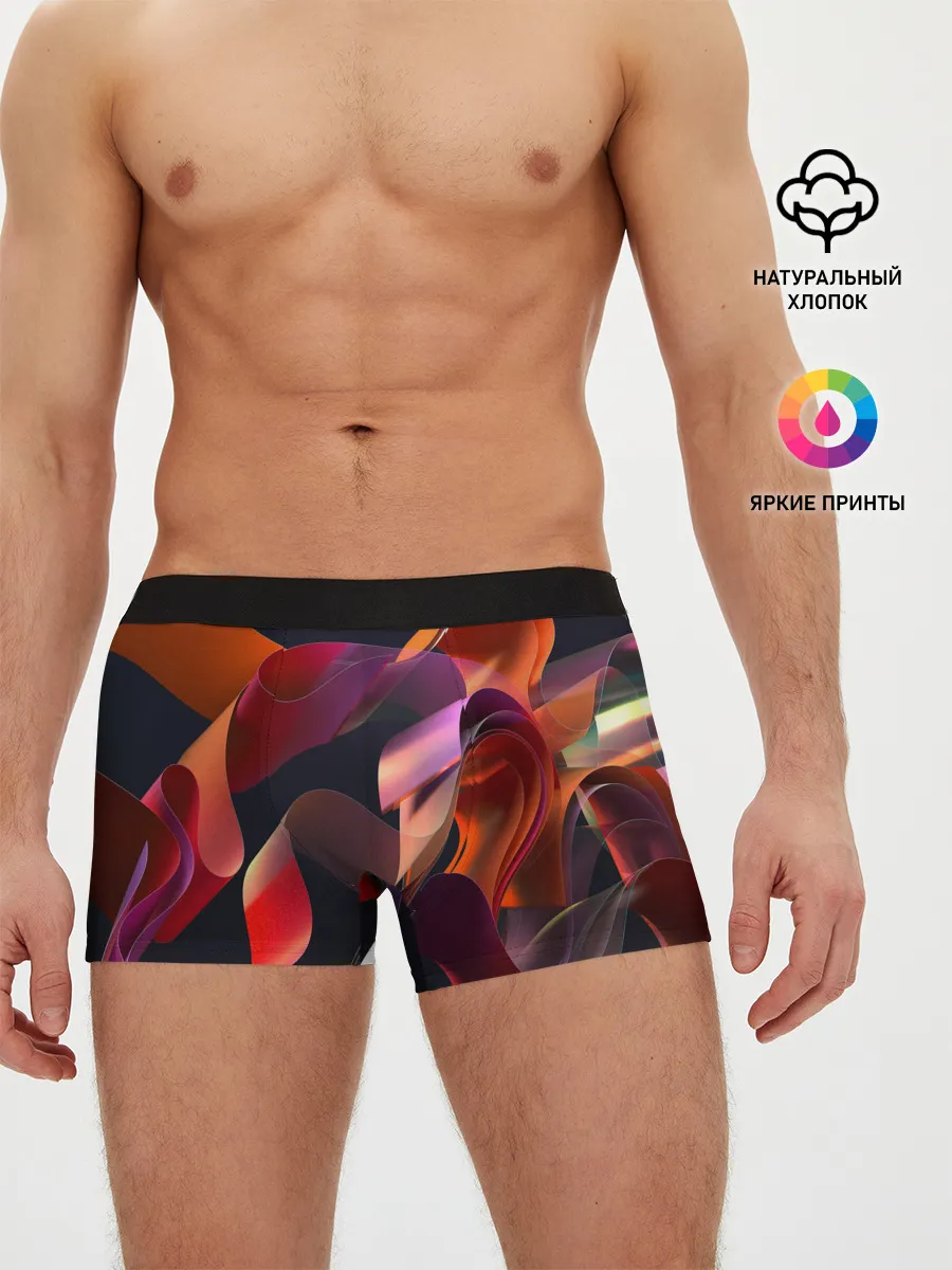 Мужские трусы боксеры / Абстрактные ленты