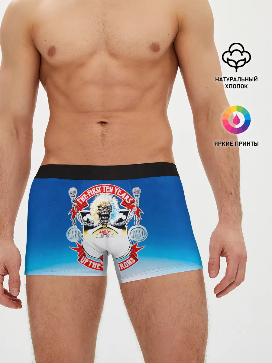Мужские трусы боксеры / The First Ten Years - Iron Maiden