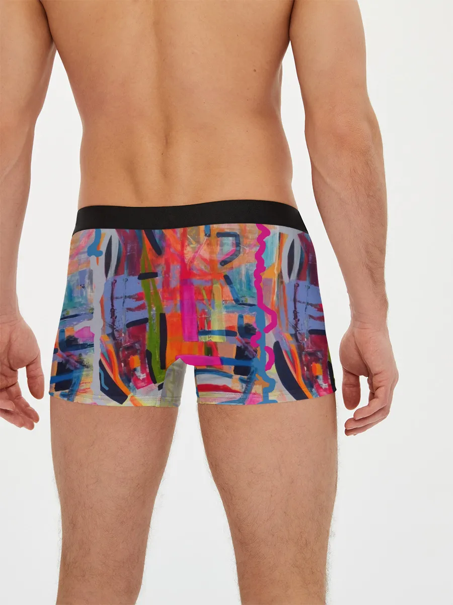 Мужские трусы боксеры / Абстракция из полос