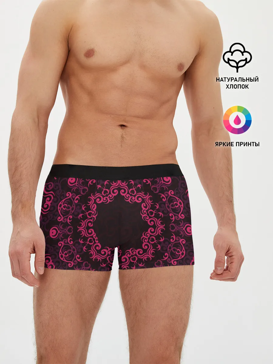 Мужские трусы боксеры / красивый орнамент