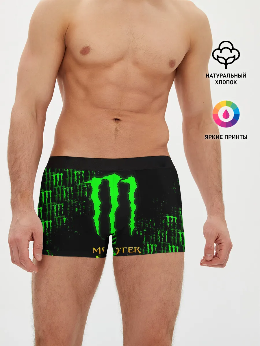 Мужские трусы боксеры / MONSTER ENERGY NEON | МОНСТЕР НЕОН