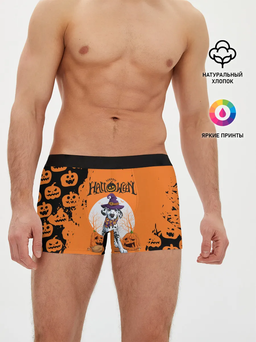 Мужские трусы боксеры / Далматинец в шляпе | Хэллоуин