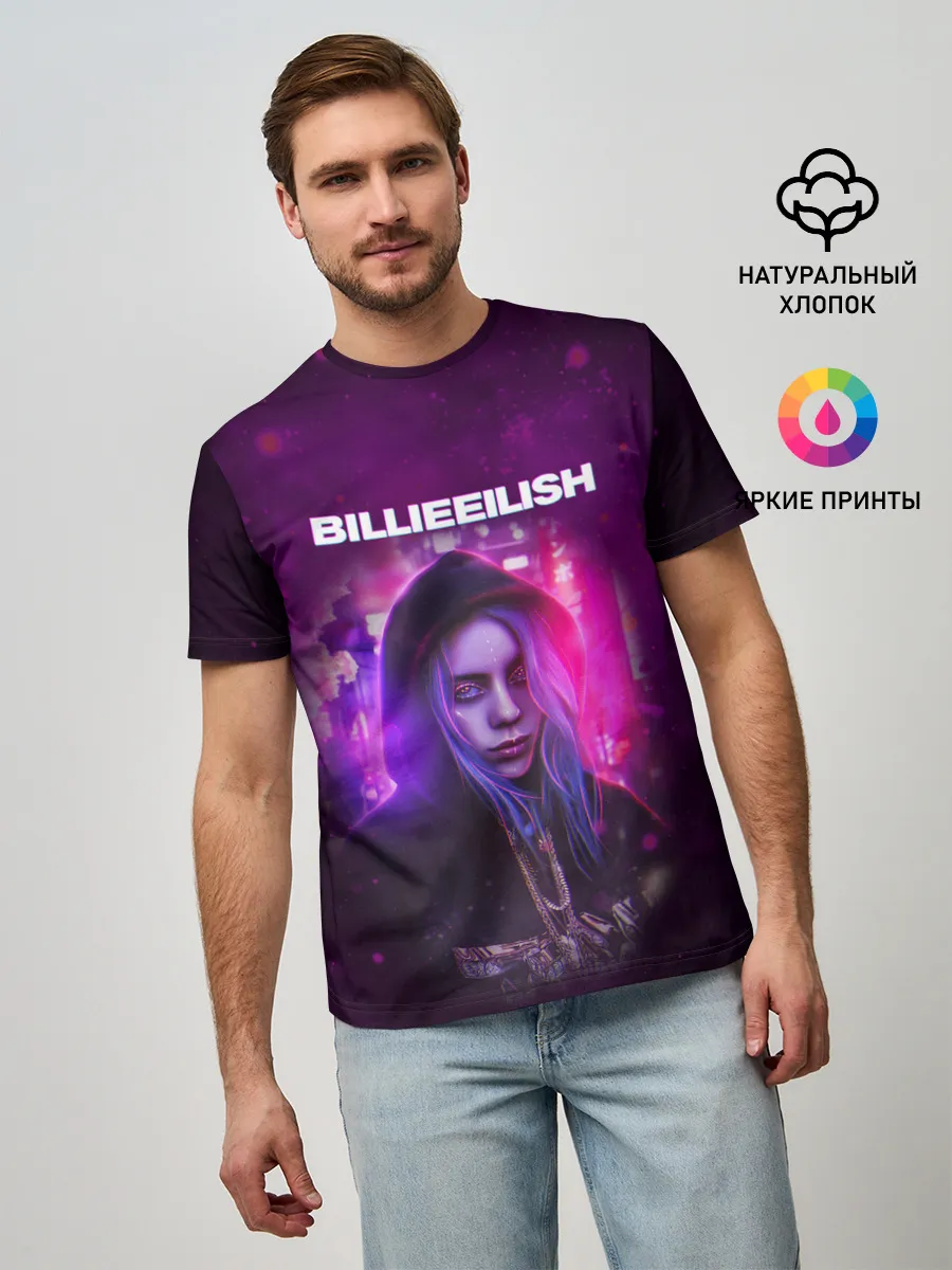 Мужская базовая футболка / BILLIE EILISH | GLITCH
