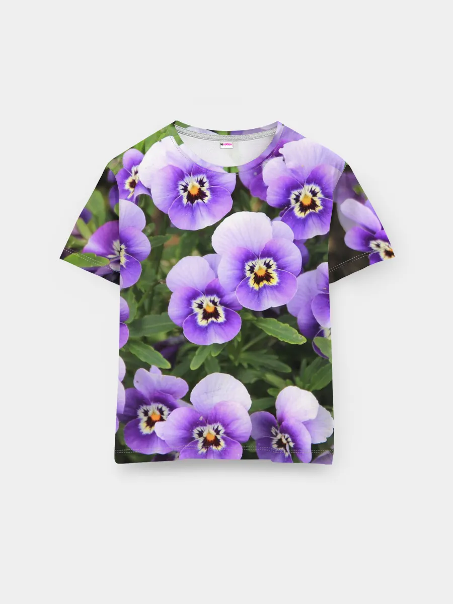 Мужская базовая футболка / Анютины глазки