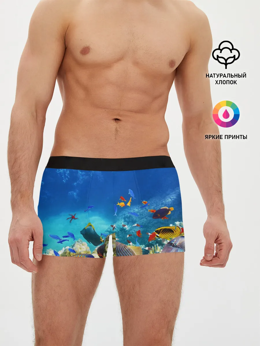 Мужские трусы боксеры / Морской мир