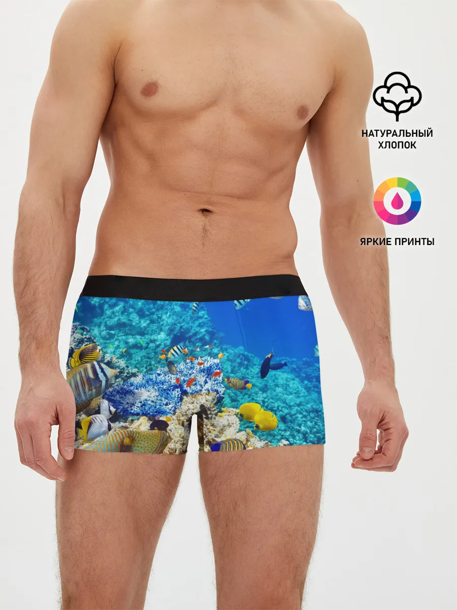 Мужские трусы боксеры / Морской мир