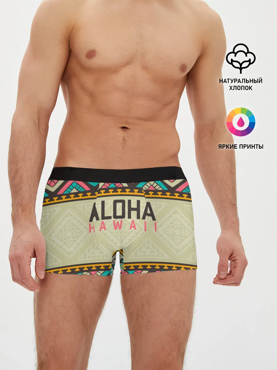 Мужские трусы боксеры / АЛОХА ГАВАЙИ, ALOHA, SUMMER
