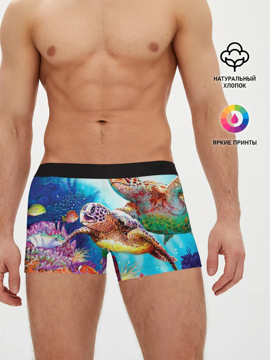 Мужские трусы боксеры / Морские черепахи