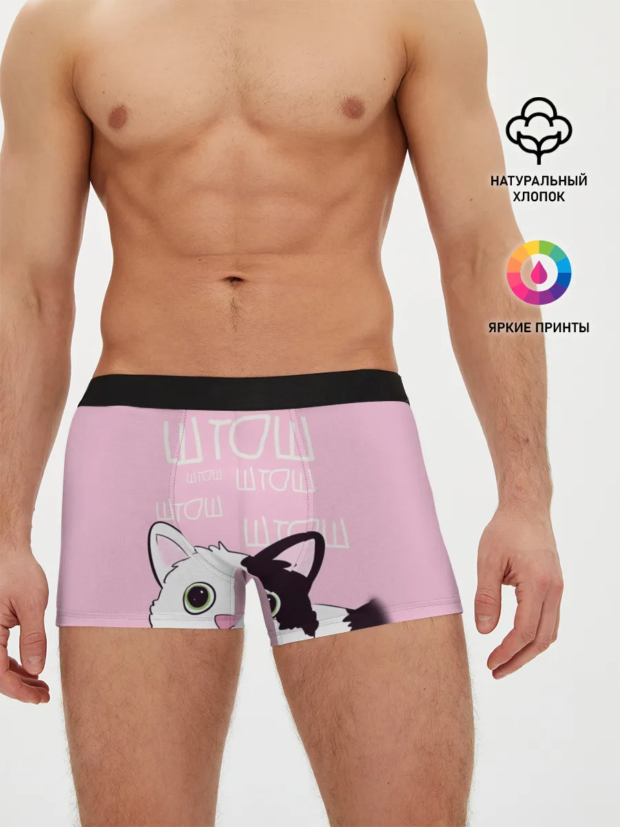 Мужские трусы боксеры / котик штош