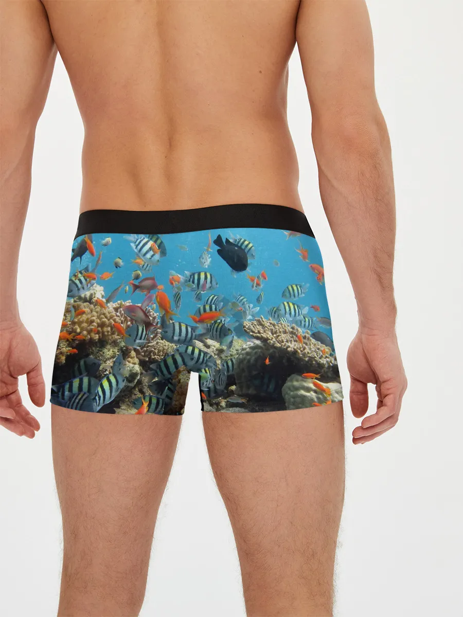 Мужские трусы боксеры / Коралловые рыбки