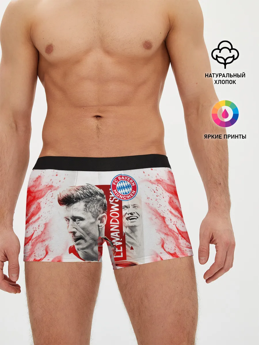 Мужские трусы боксеры / РОБЕРТ ЛЕВАНДОВСКИ / БАВАРИЯ