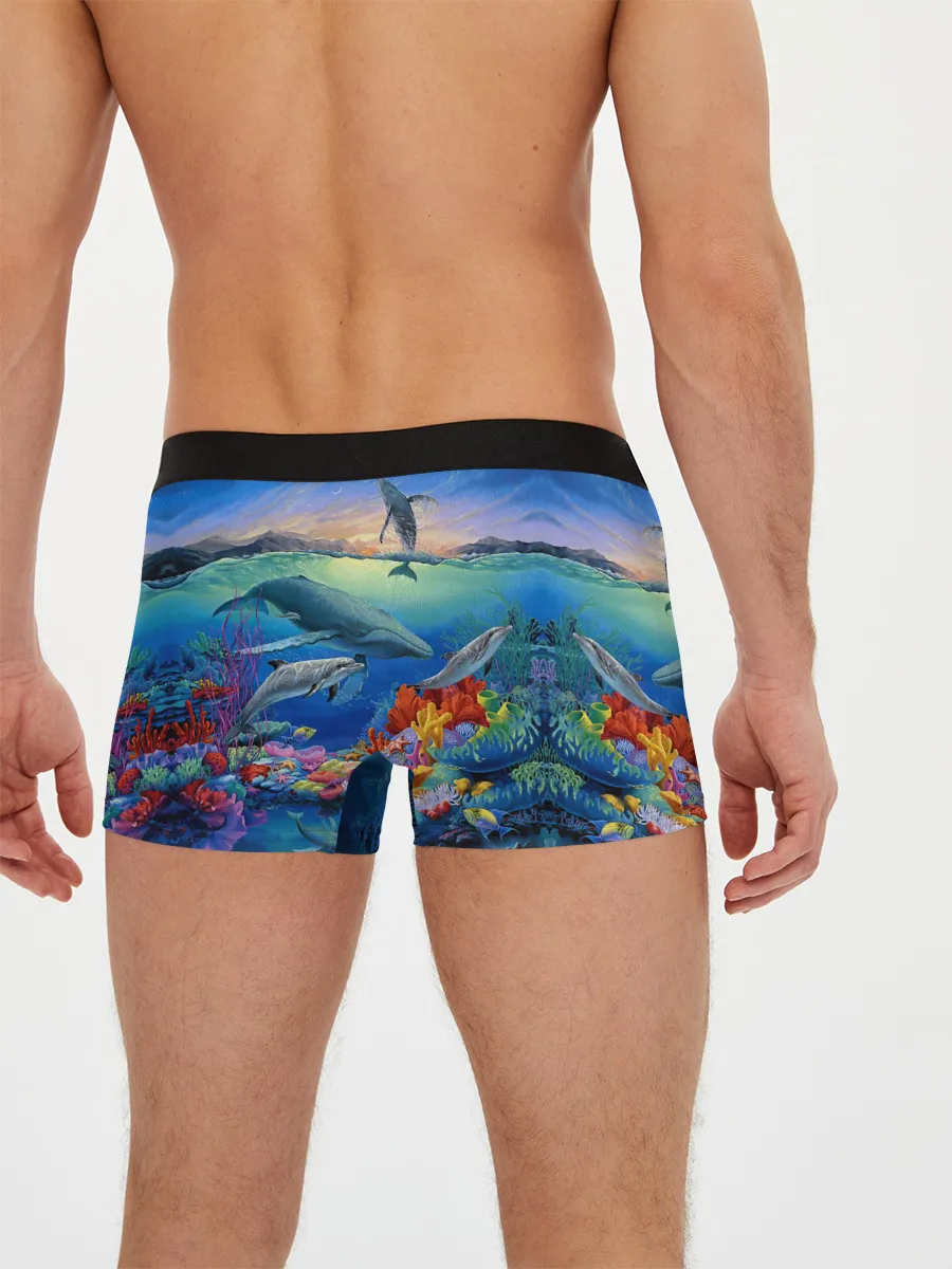 Мужские трусы боксеры / Киты и дельфины
