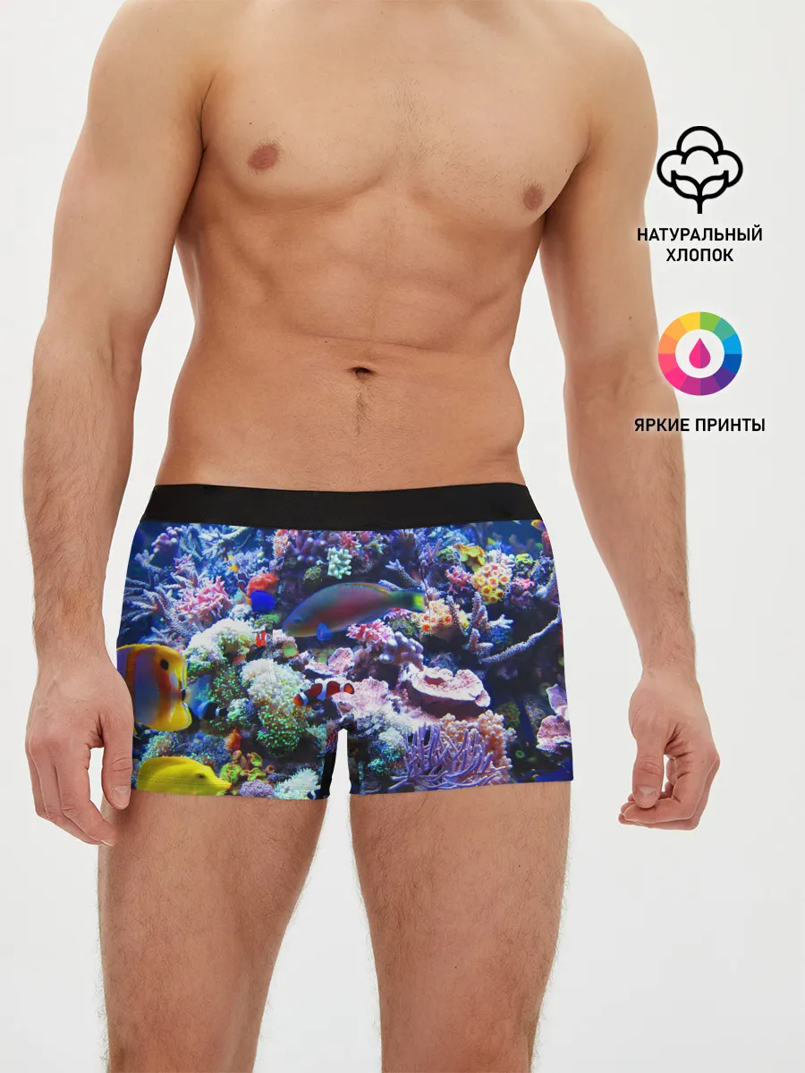 Мужские трусы боксеры / Коралловые рыбки