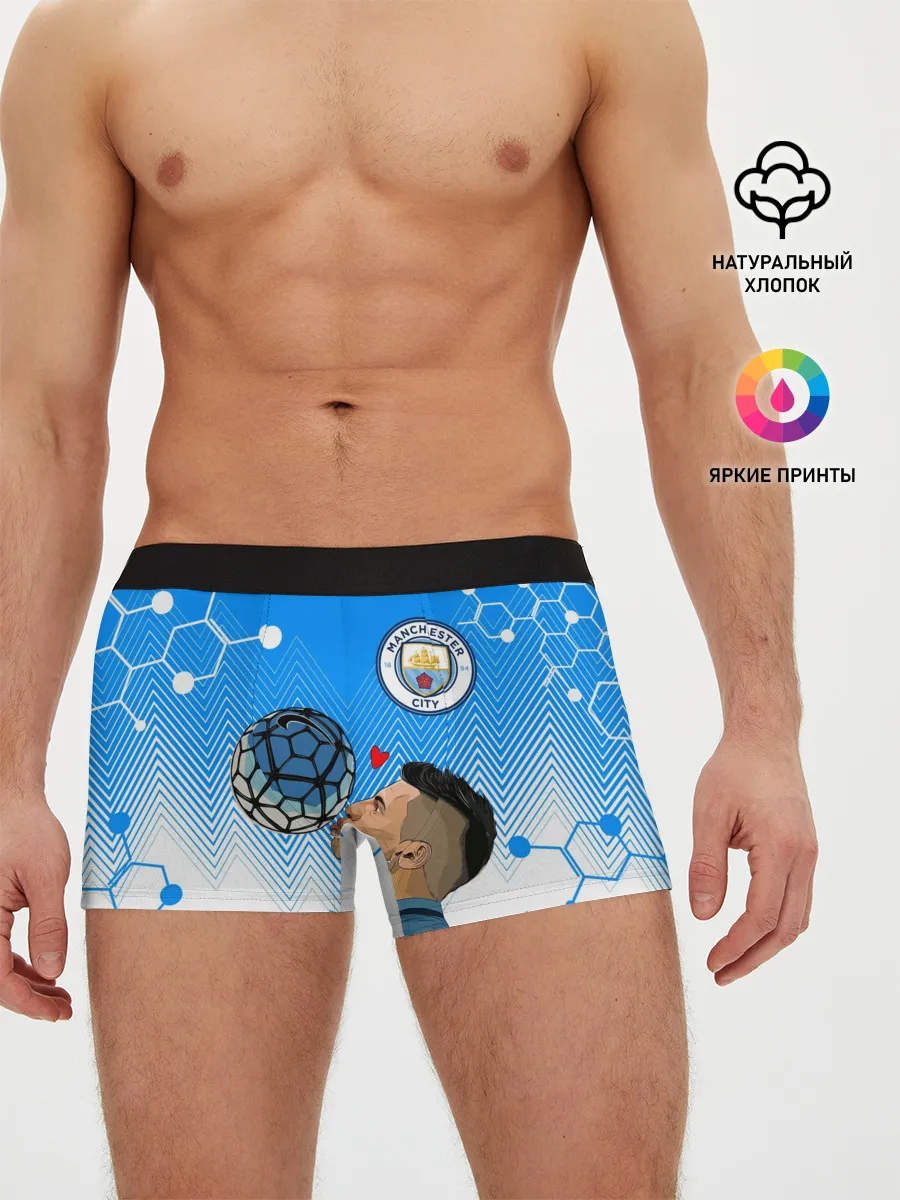Мужские трусы боксеры / СЕРХИО АГУЭРО / МАНЧЕСТЕР СИТИ