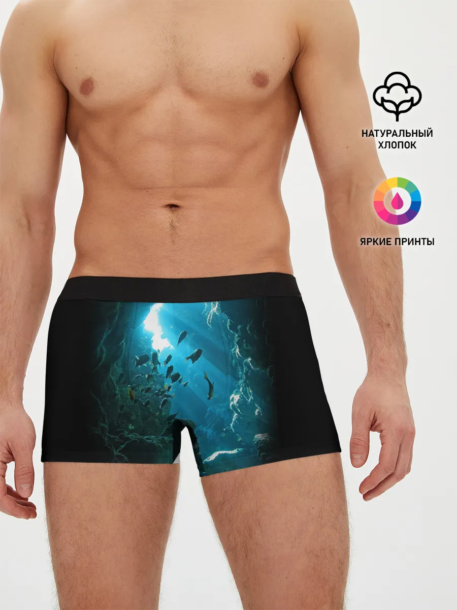 Мужские трусы боксеры / Коралловые рыбки