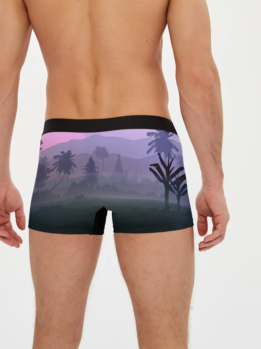 Мужские трусы боксеры / forest at sunset