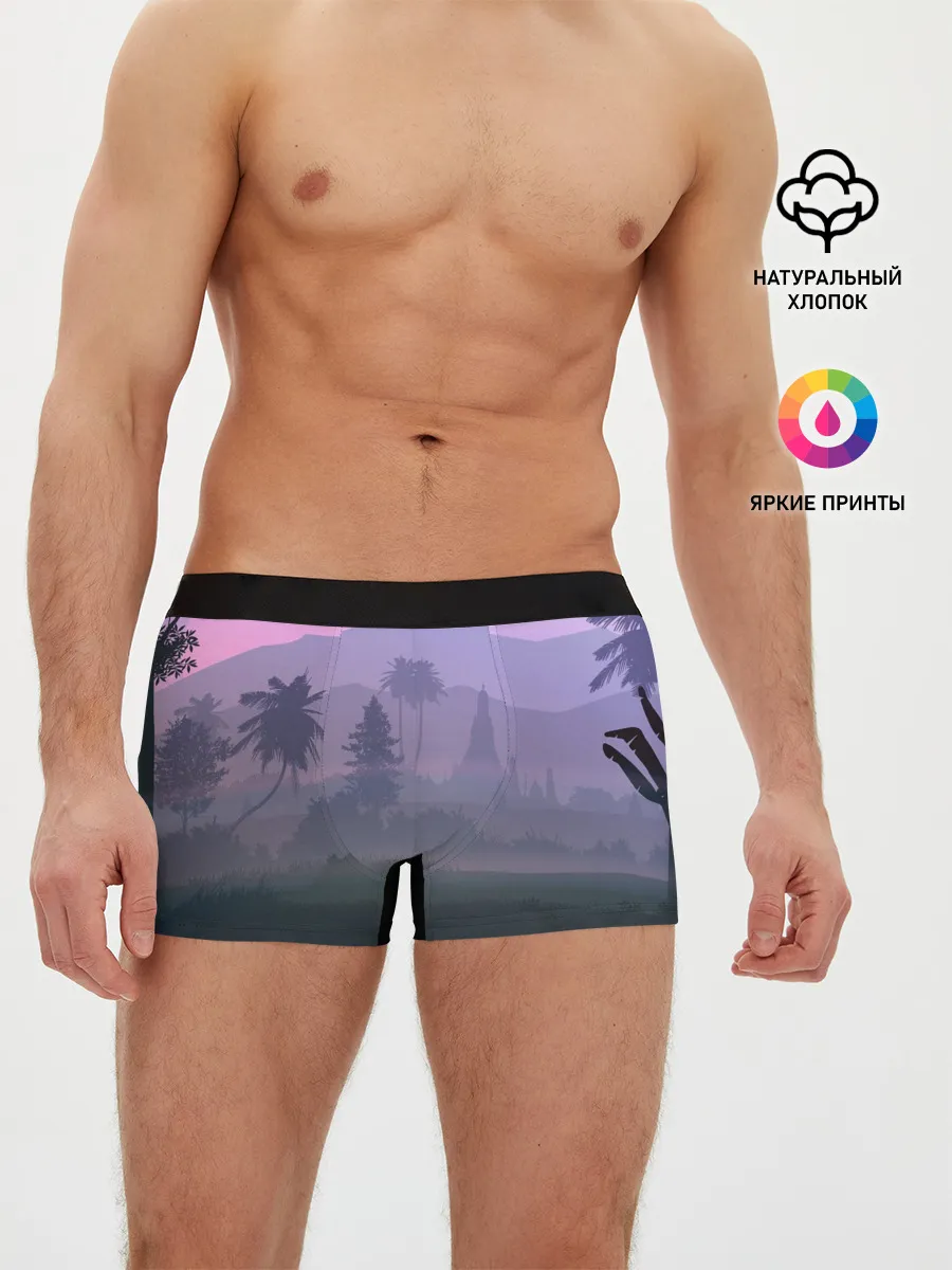 Мужские трусы боксеры / forest at sunset