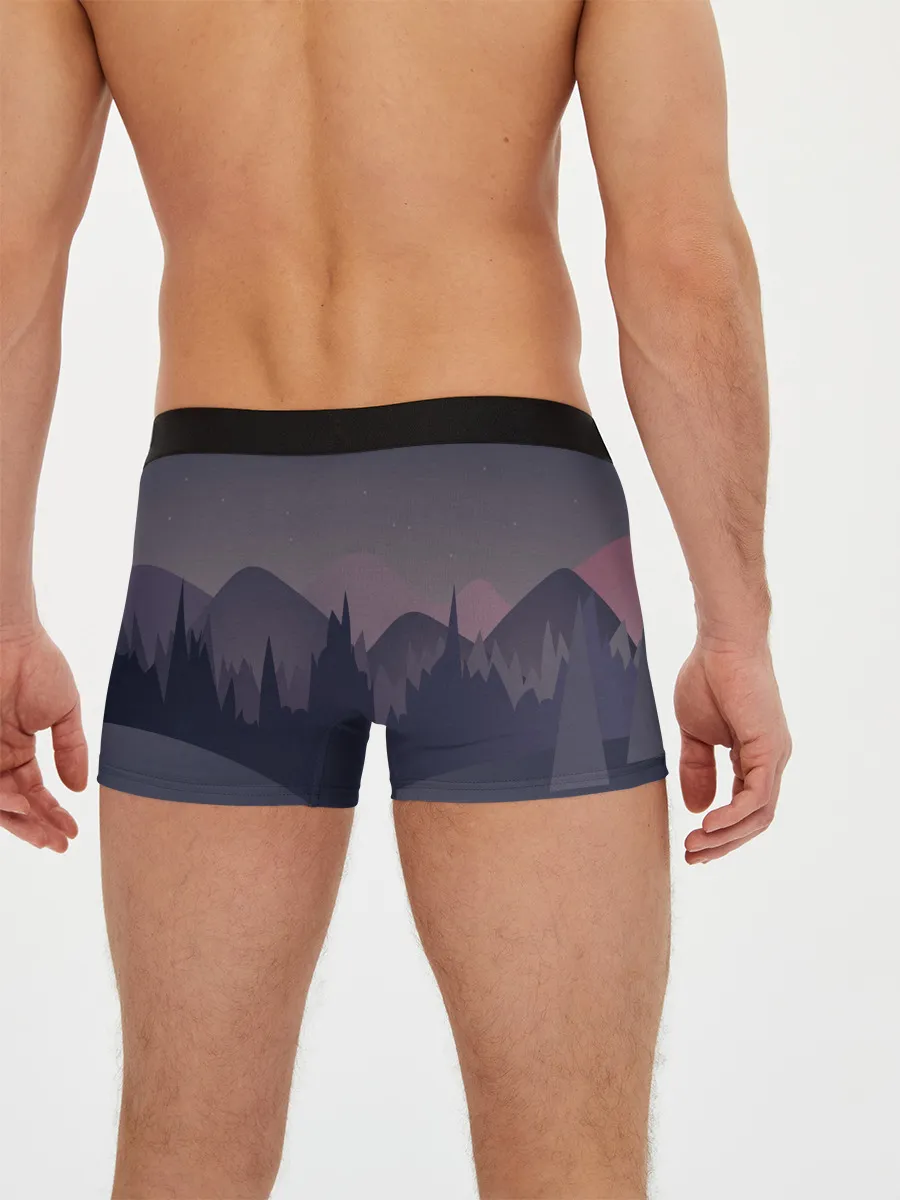 Мужские трусы боксеры / night forest