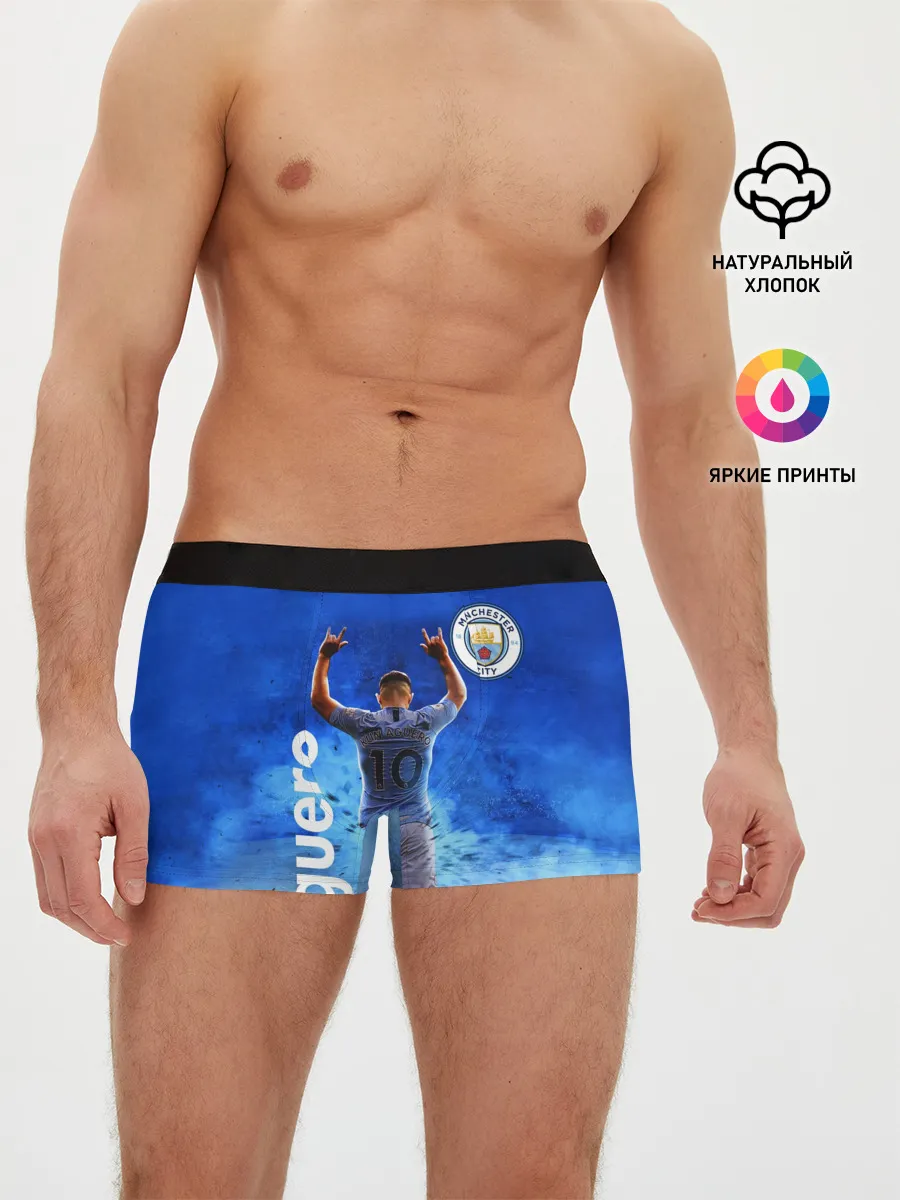 Мужские трусы боксеры / СЕРХИО АГУЭРО / МАНЧЕСТЕР СИТИ