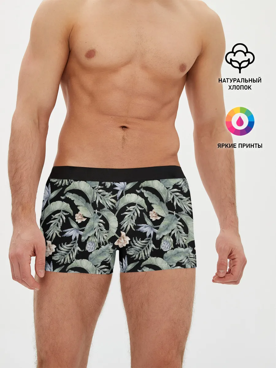Мужские трусы боксеры / Summer leaves