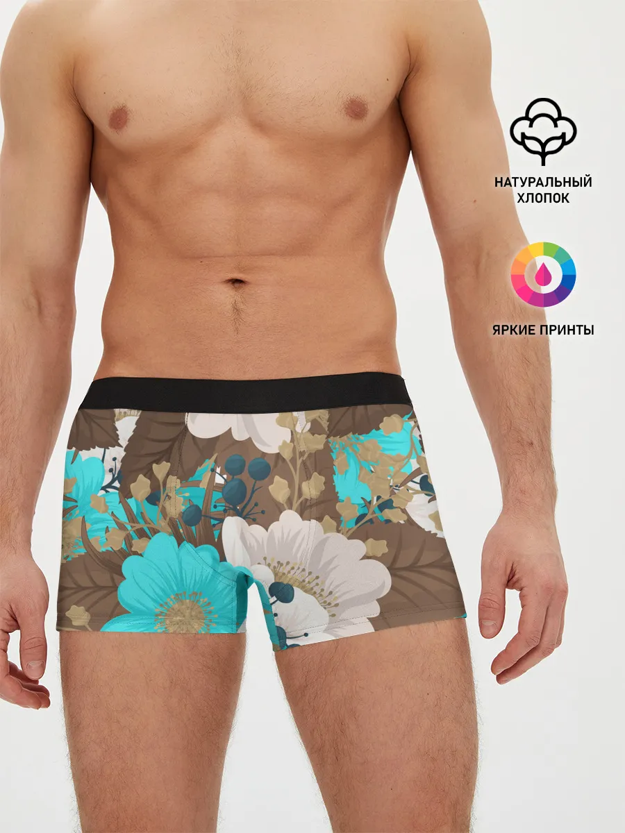 Мужские трусы боксеры / Красивые цвеТы