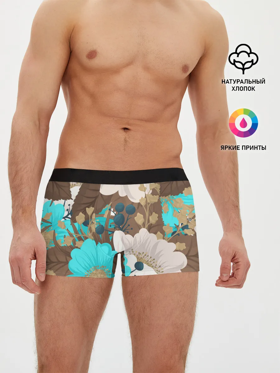 Мужские трусы боксеры / Красивые цвеТы