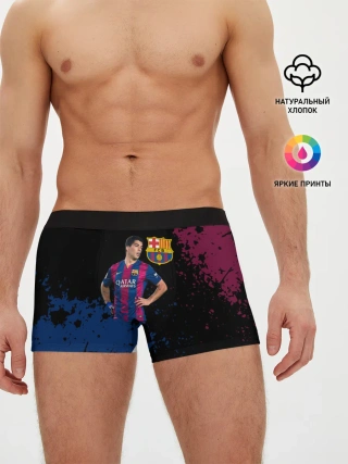 Мужские трусы боксеры / Barcelona: Луис Суарес.