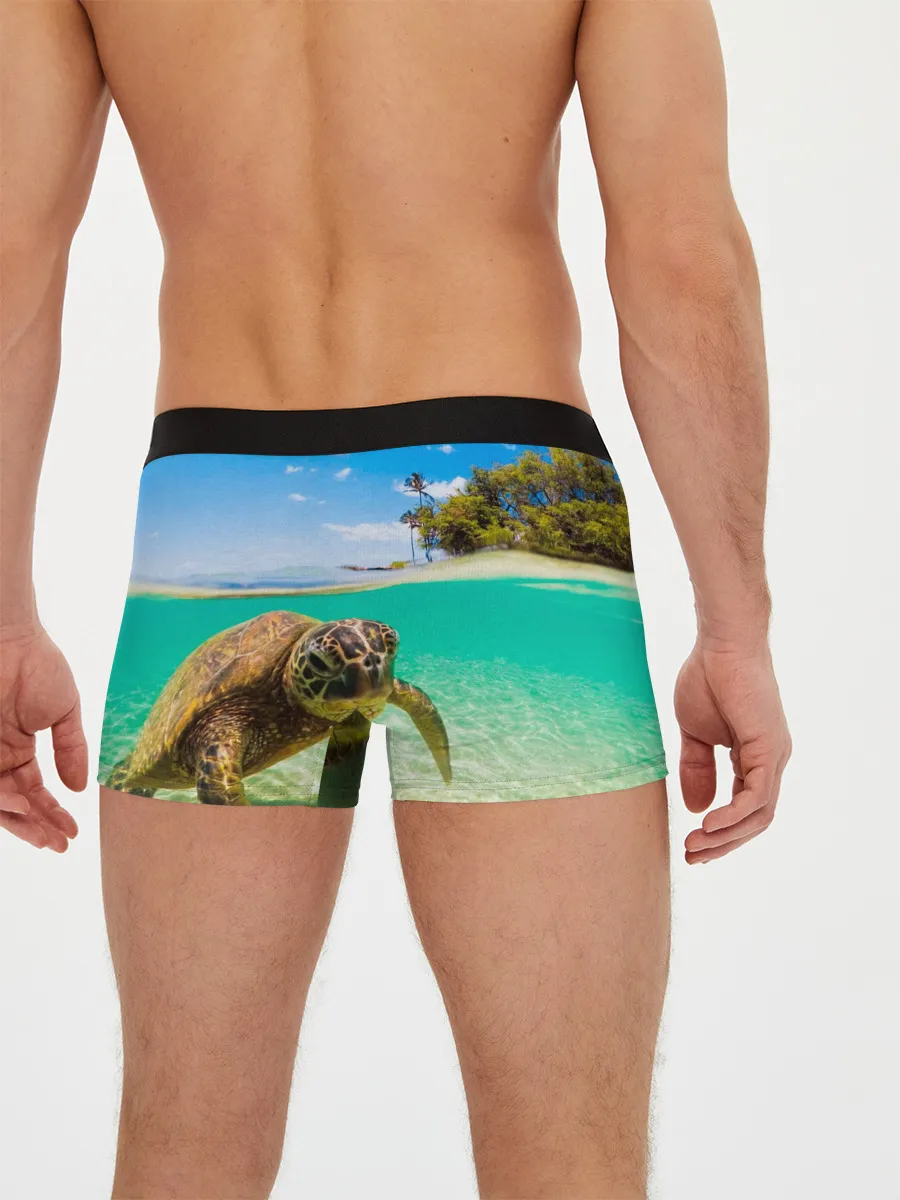 Мужские трусы боксеры / Морская черепашка