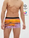 Мужские трусы боксеры / Закат на пляже