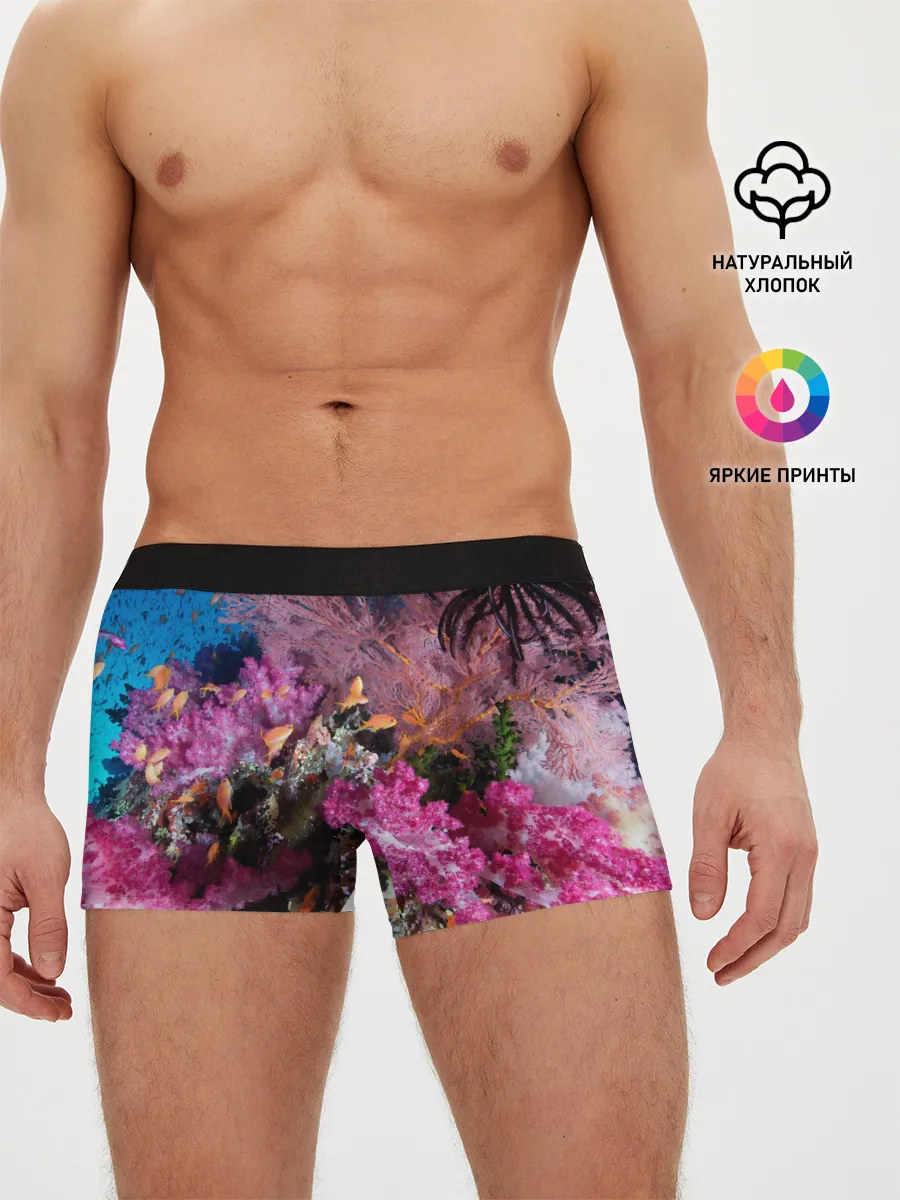 Мужские трусы боксеры / Коралловые рыбки