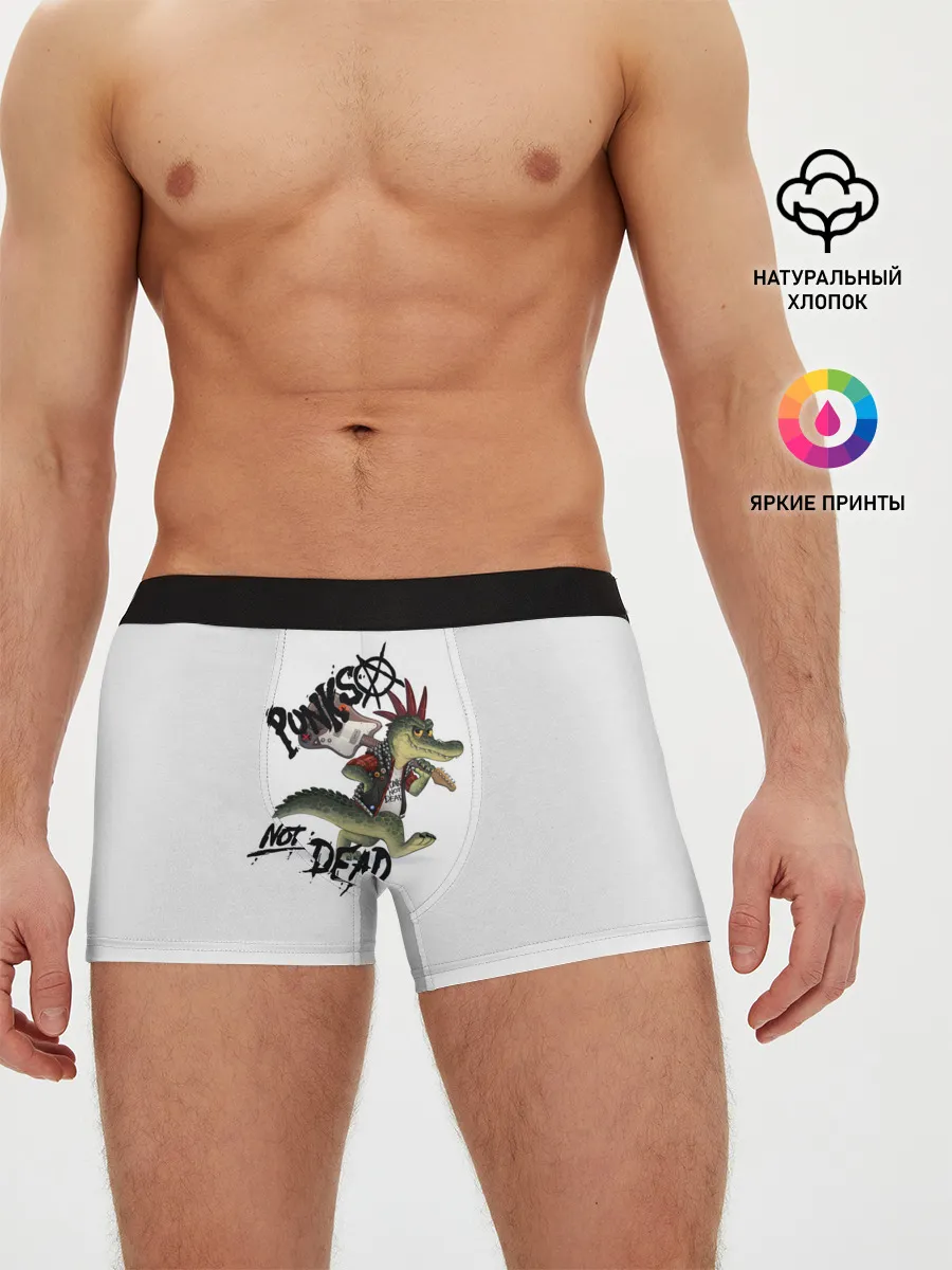Мужские трусы боксеры / Крокодил панк
